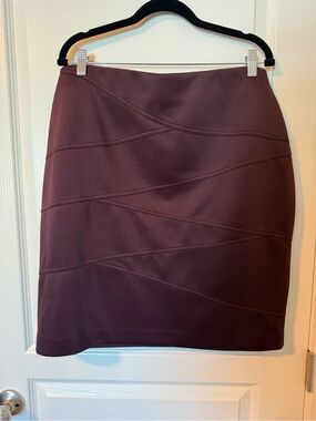 Alfani Plum Panel-Detail Pencil Skirt